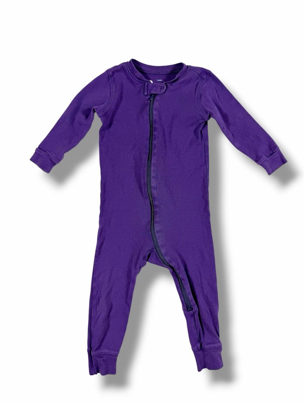 Primary Solid Purple Zip One-Piece Sleeper Pajamas Size 12–18 Months
